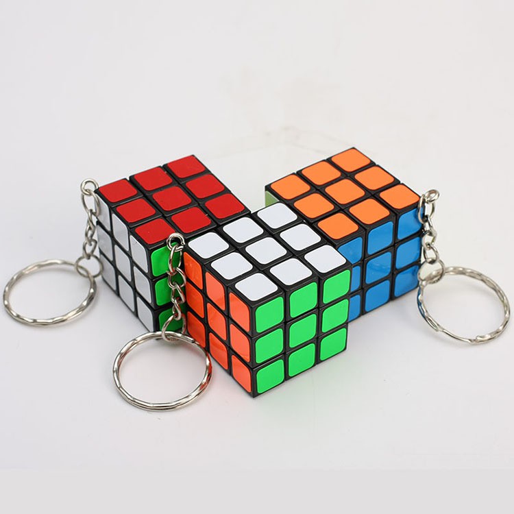 Móc Khóa Rubik 3x3 Keychain 3cm (Xoay Hơi Cứng)