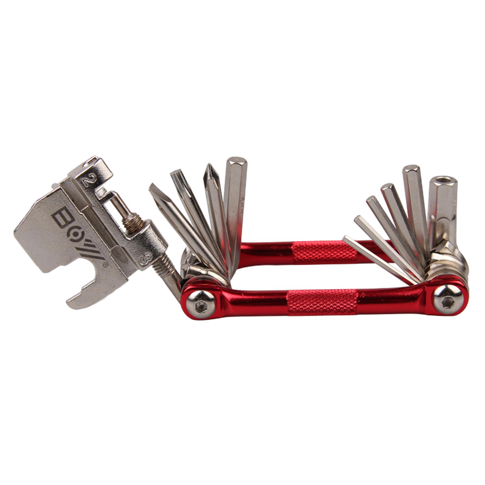 17 in 1 Multi Socket Wrench Screwdriver Multi-Function Bike Bicycle Cycling Mechanic Repair Tool for Mountain Road Bicycle Accessories