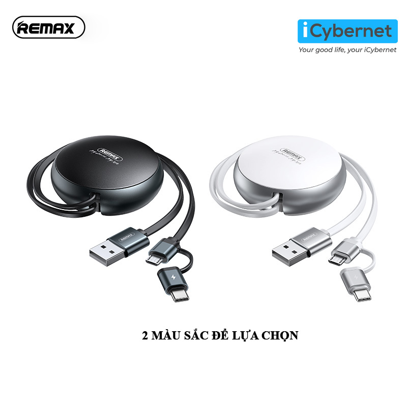 Cáp sạc 2 trong 1 Remax Creation Series 2A RC-182 - Hàng chính hãng