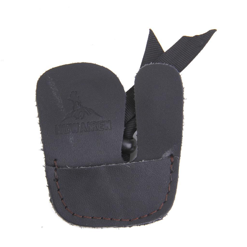 3-4pack Magideal Cow Leather Protection Finger Tab Shooting Archery Glove Black