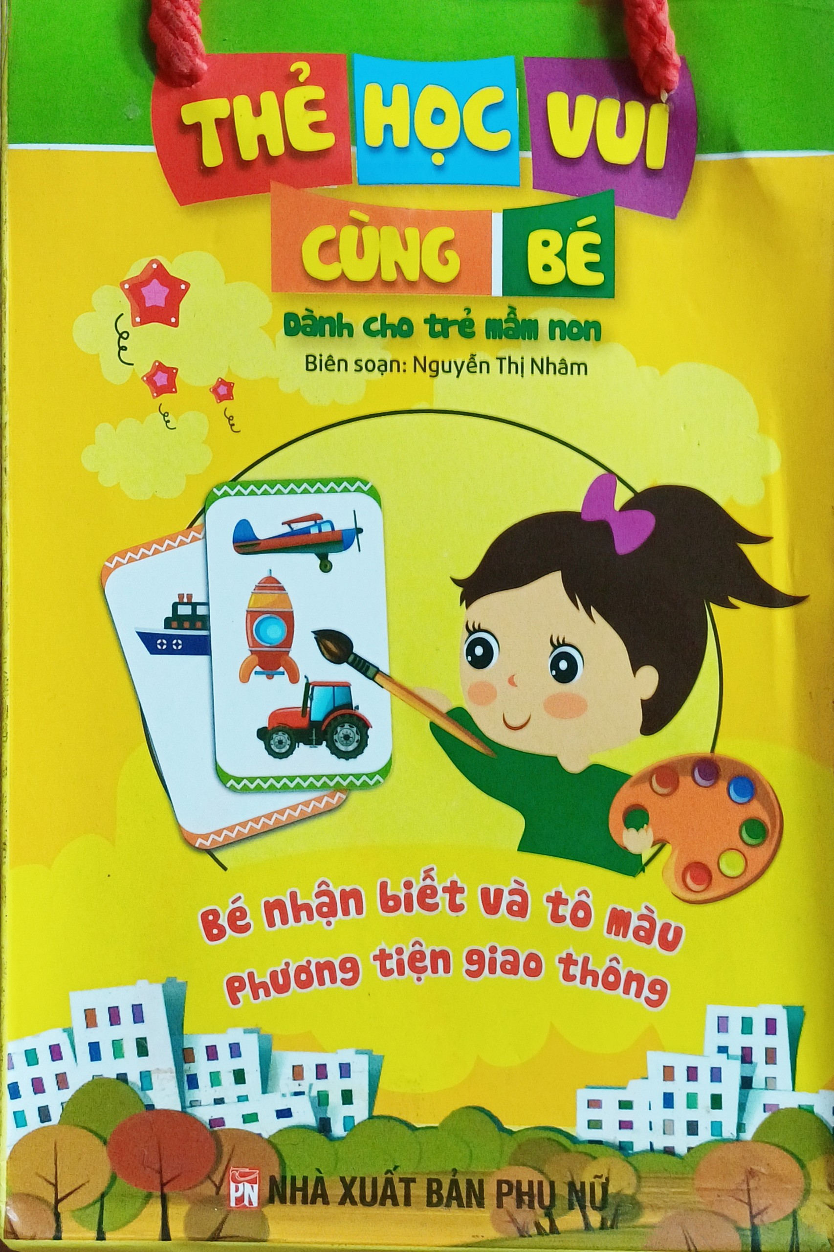 Thẻ Học Vui Cùng Bé - Bé Nhận Biết Và Tô Màu Phương Tiện Giao Thông