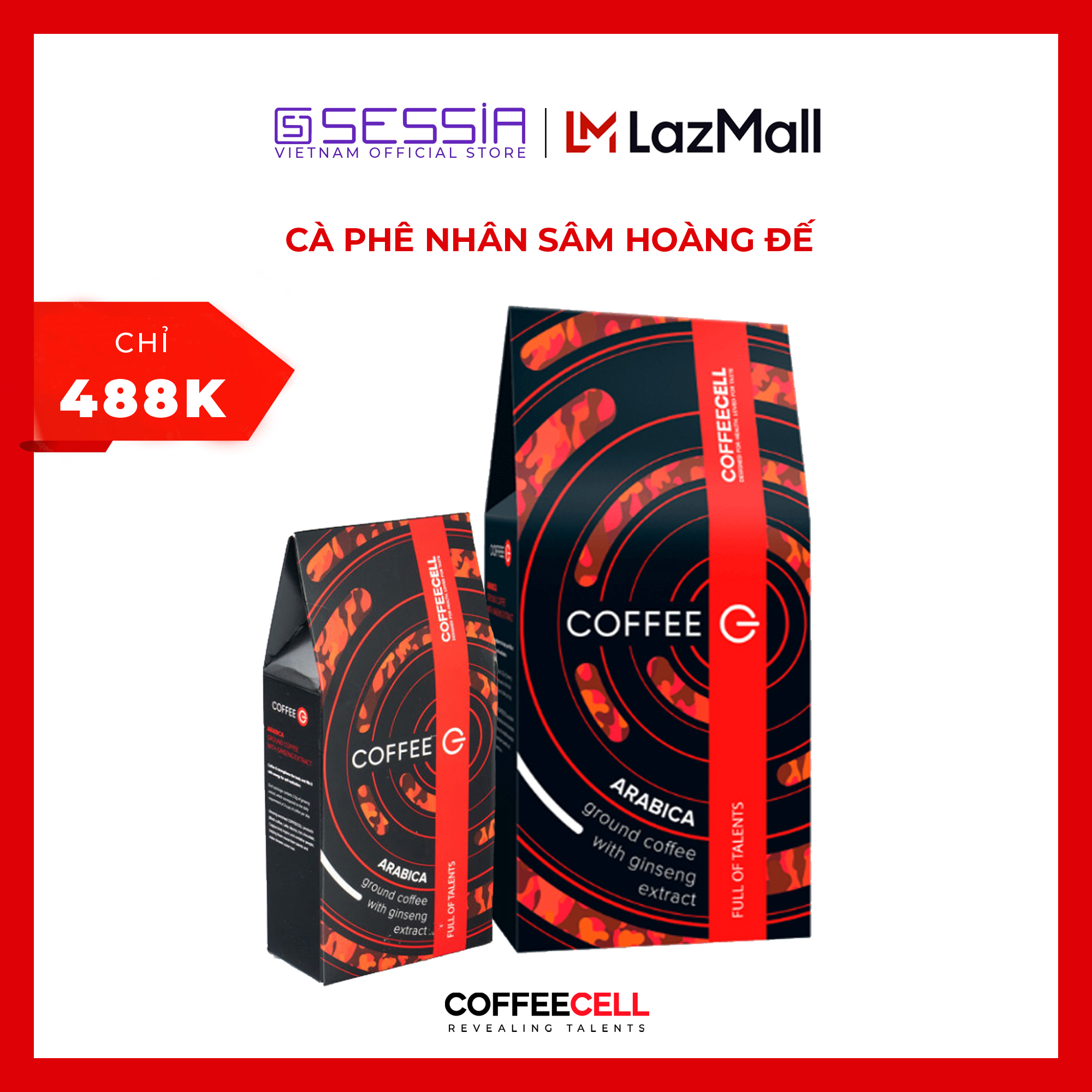 Cà phê Nhân sâm rang xay Arabica Coffee G  - COFFEECELL - Hàng Chính Hãng