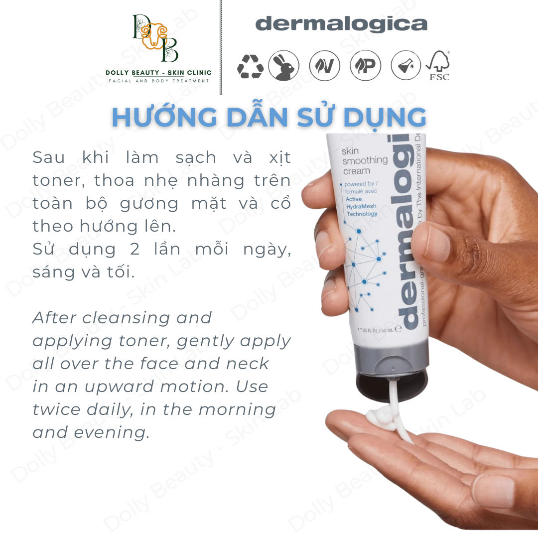 DERMALOGICA Kem dưỡng ẩm liên tục 48h SKIN SMOOTHING CREAM - Dolly Beauty