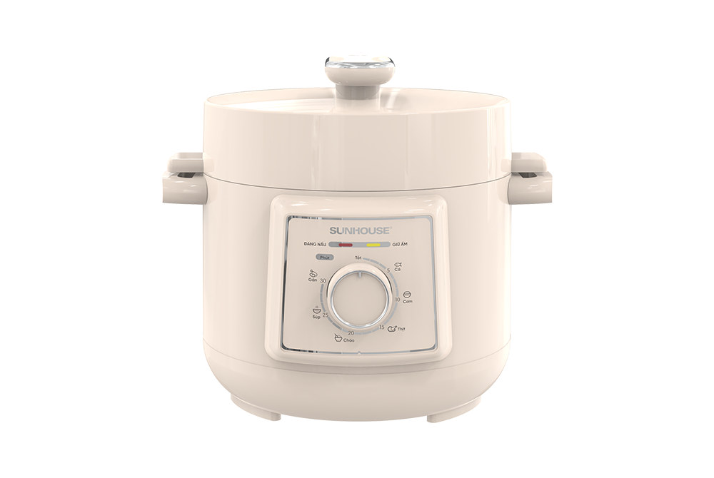 Nồi áp suất điện đa năng 2.5L Sunhouse SHD1520 - Lòng nồi dày 1.8mm - Đa chức năng nấu - Xả áp bằng nút ấn - Hàng chính hãng