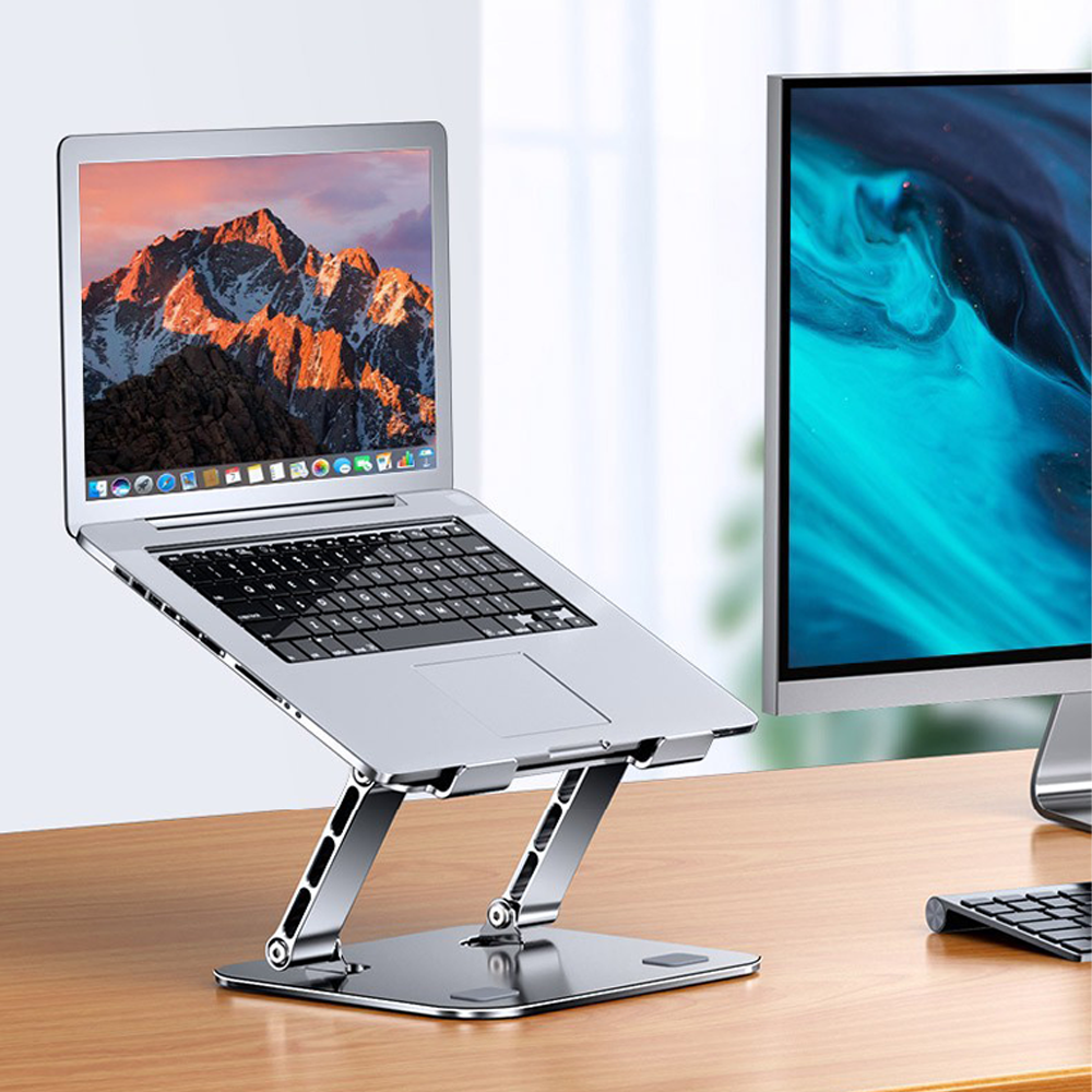 Giá Đỡ Laptop, Máy Tính, iPad, Macbook Hợp Kim Nhôm Cao Cấp. Hỗ Trợ Tản Nhiệt Chống Mỏi Cổ, Vai, Gáy. Hàng Chính Hãng Teement