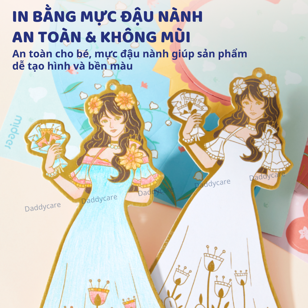 Đồ Chơi Cho Bé Gái Thẻ tô màu giấy thủ công Mideer Paper Craft Coloring