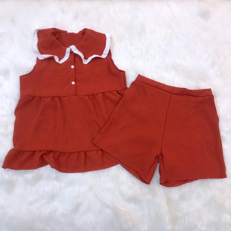 Sét đùi cổ xòe lai bèo cực nữ tính kèm hình thật