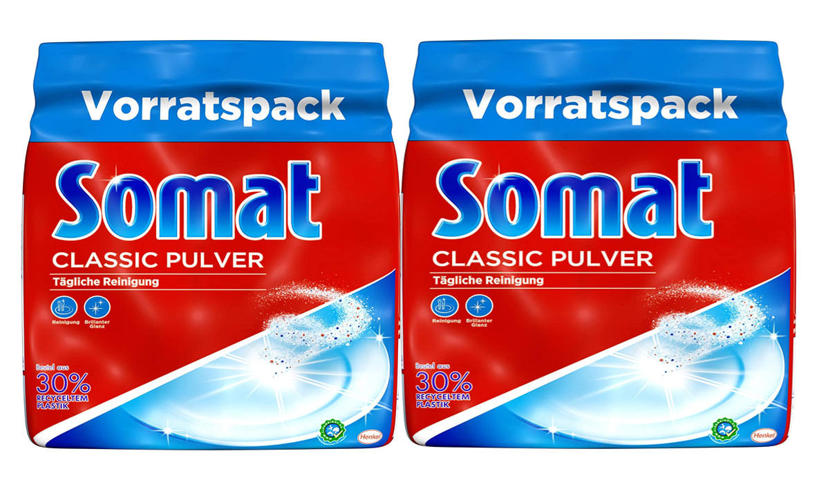 Thùng 5 bịch bột Rửa Ly - Bát Somat 1,2 Kg x 5 bịch - Đức