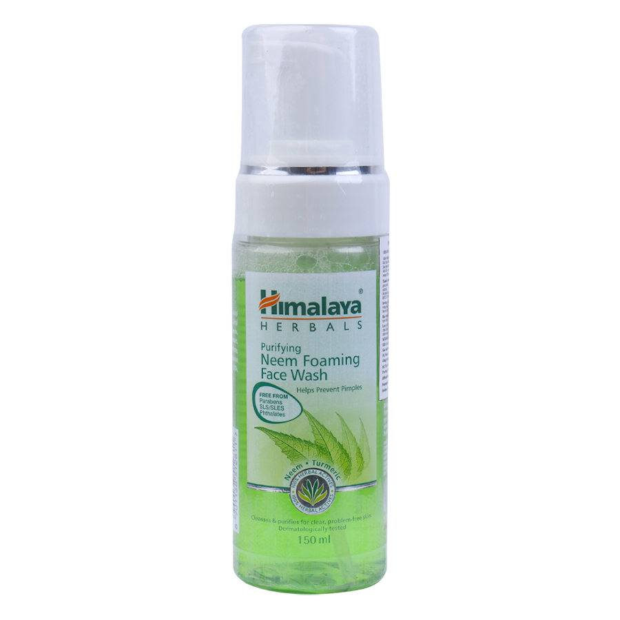 Sữa Rửa Mặt Tạo Bọt Neem Ngừa Mụn Trứng Cá Himalaya Herbals (150ml)