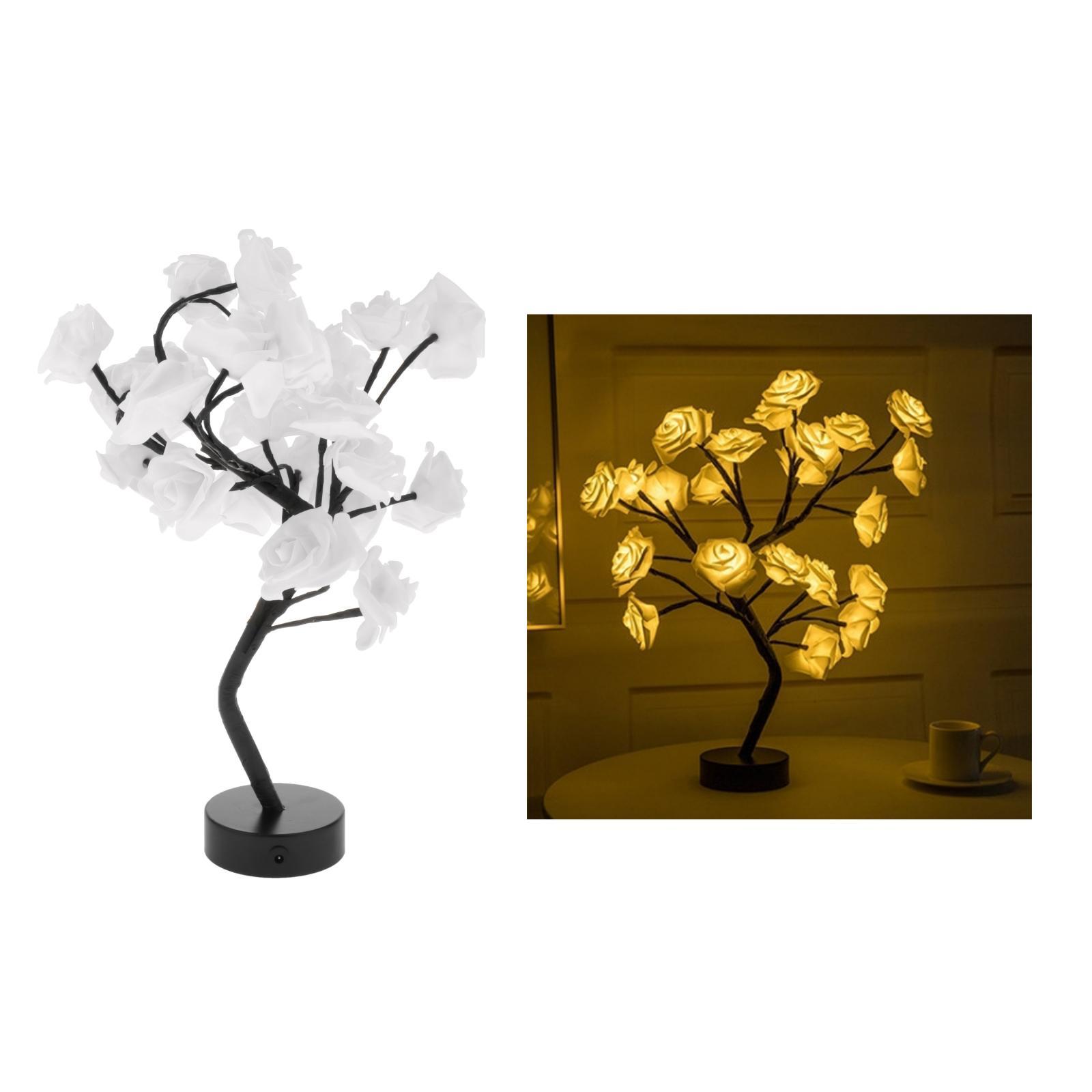 USB 24 LED Rose Tree Light Bedroom Living Room Valentines Day Party Decor