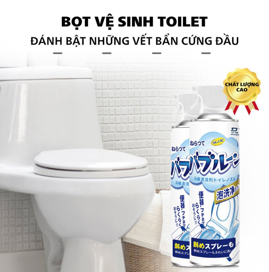 Chai xịt bọt tuyết vệ sinh toilet,bồn tắm, lau bóng gương, lâu bóng inox