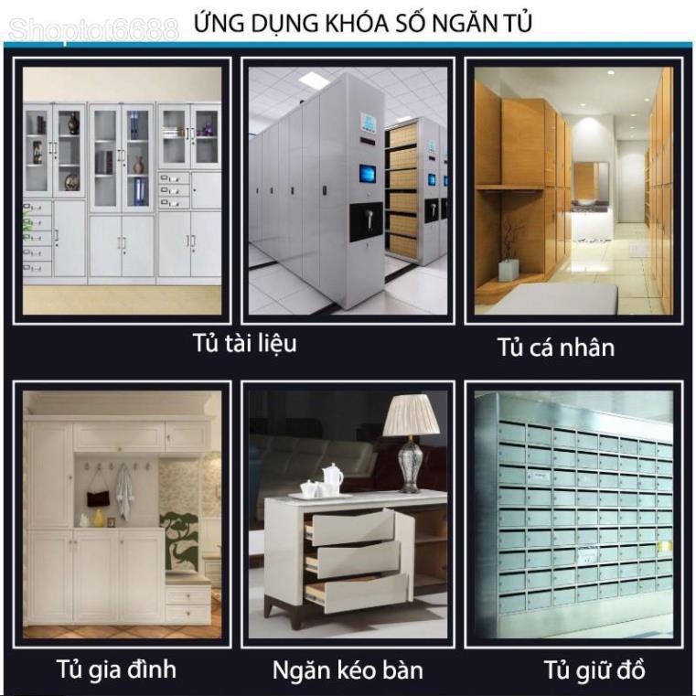 Khóa số dùng cho ngăn kéo bàn, tủ loại dài 30mm với 3 mã số có thể thay đổi được, bằng hợp kim