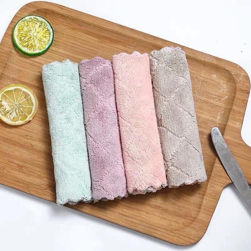Combo 10 khăn lau đa năng 2 mặt siêu thấm hút nước