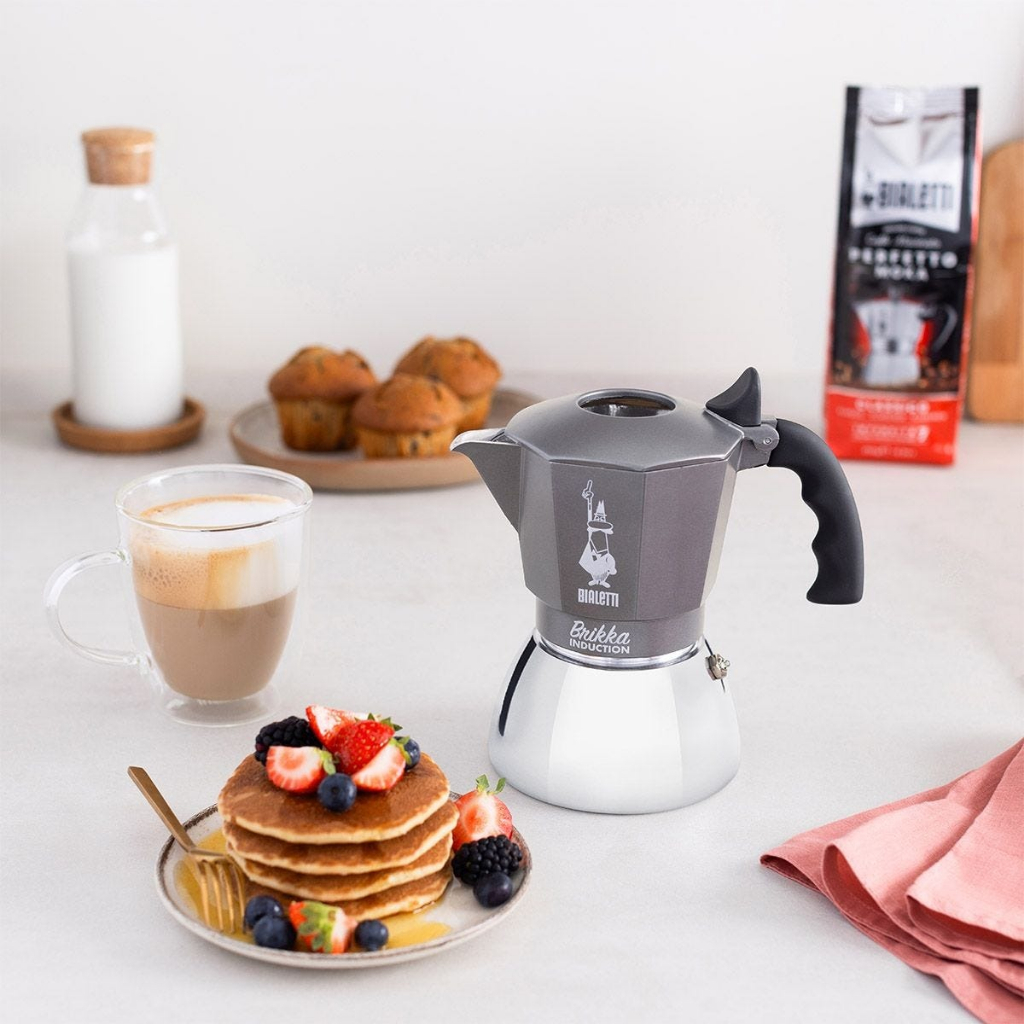 Ấm pha cà phê BIALETTI BRIKKA INDUCTION 4 cup Model: 990007317 - Hàng chính hãng