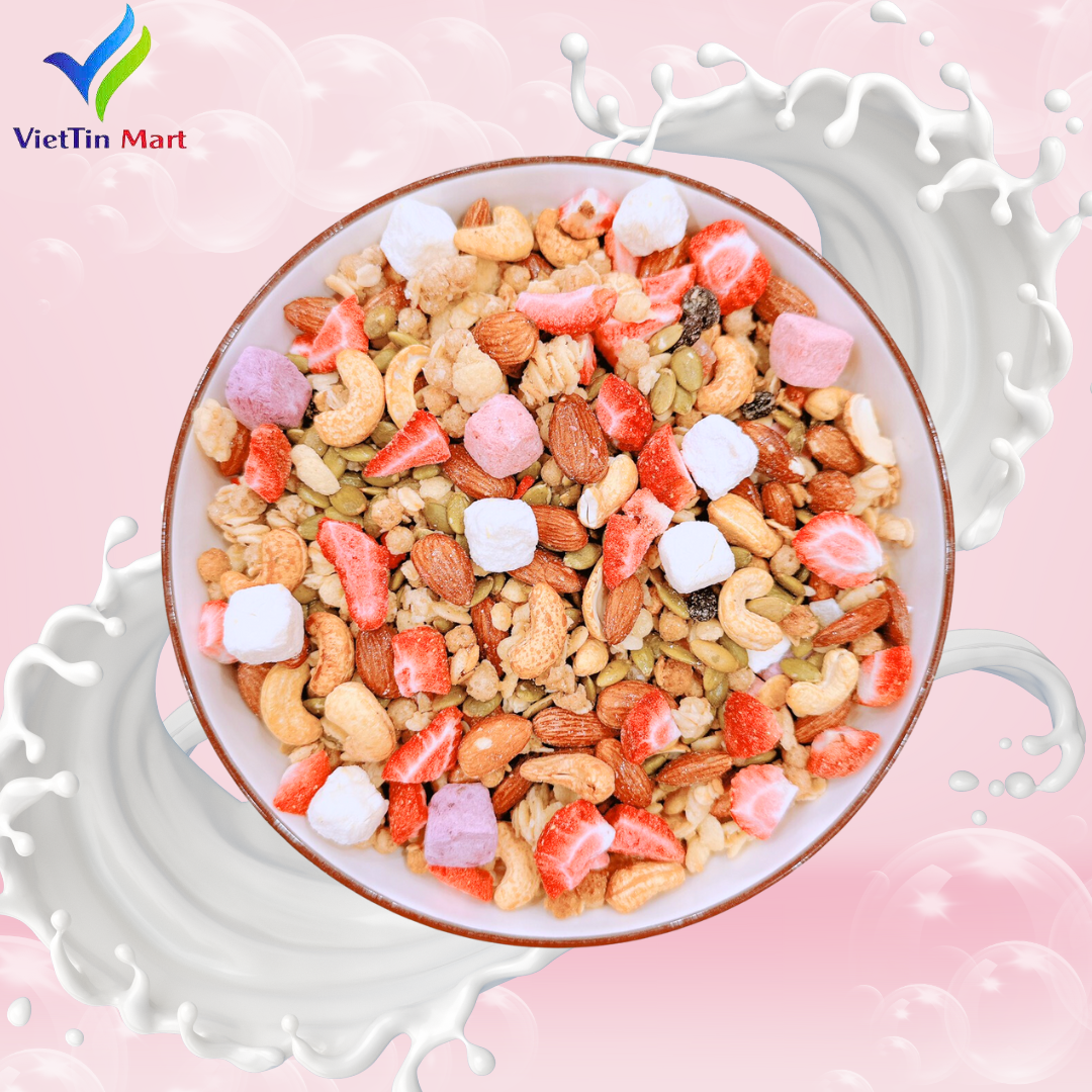 Granola Sữa Chua Yến Mạch Nổ Không Đường 500g VietTin Mart