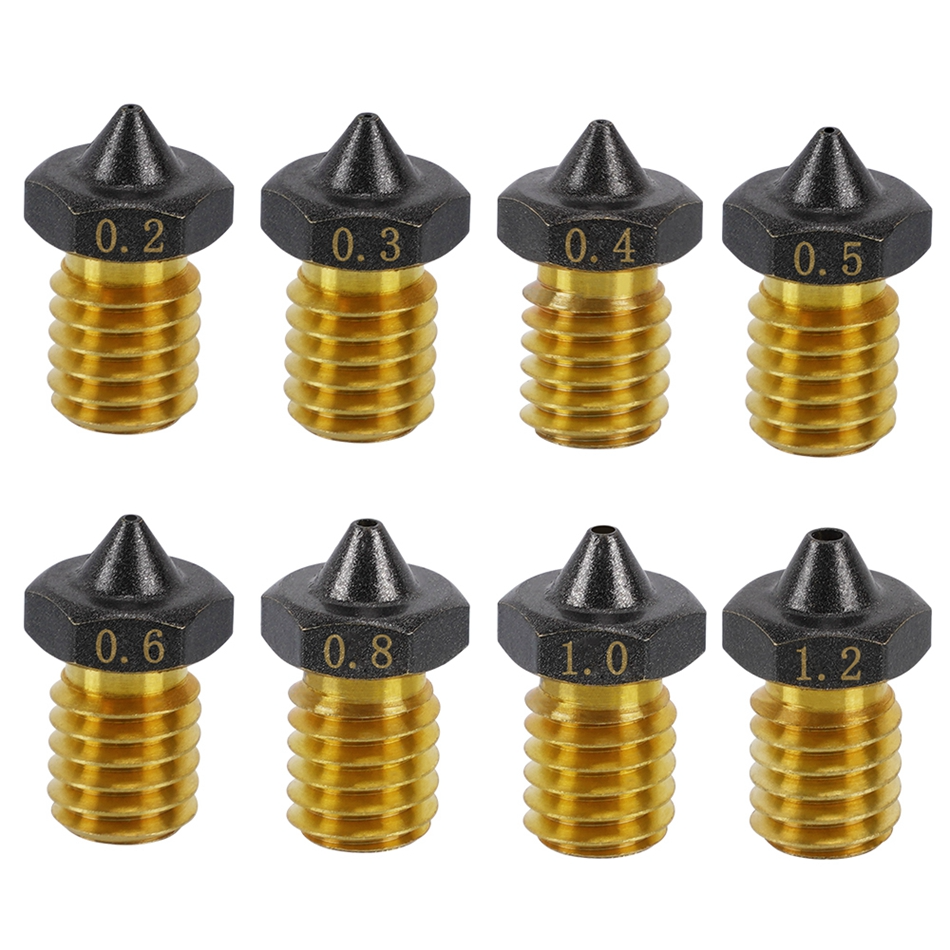 1/2pcs PTFE phủ Cht Vòi 3D V6 Brass Non Stick Filent 0,3mm 0,4mm 0,8mm 1,2mm Vòi phun tốc độ cao