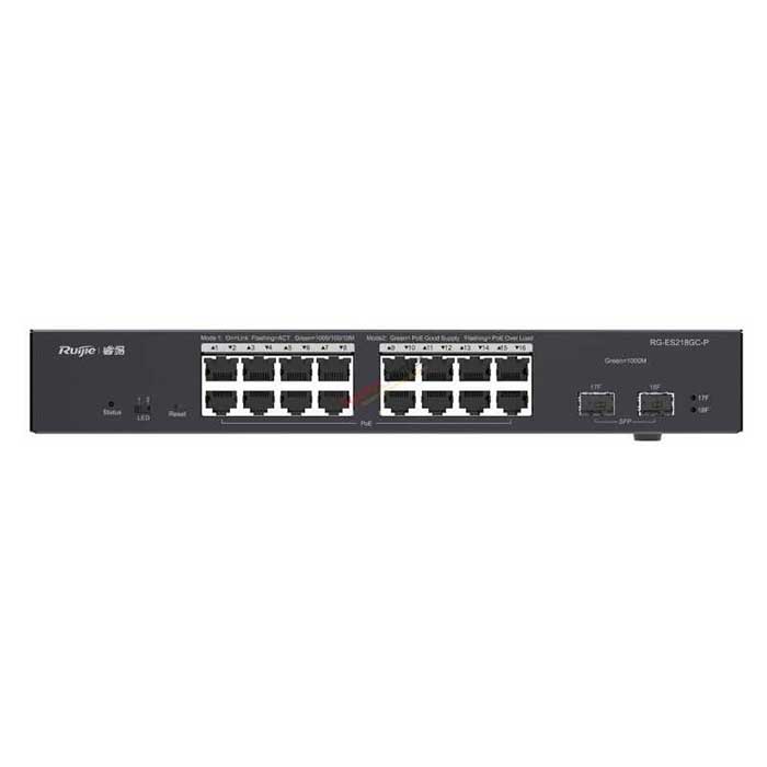 Switch POE 18 cổng RUIJIE RG-ES218GC-P - Hàng Chính Hãng