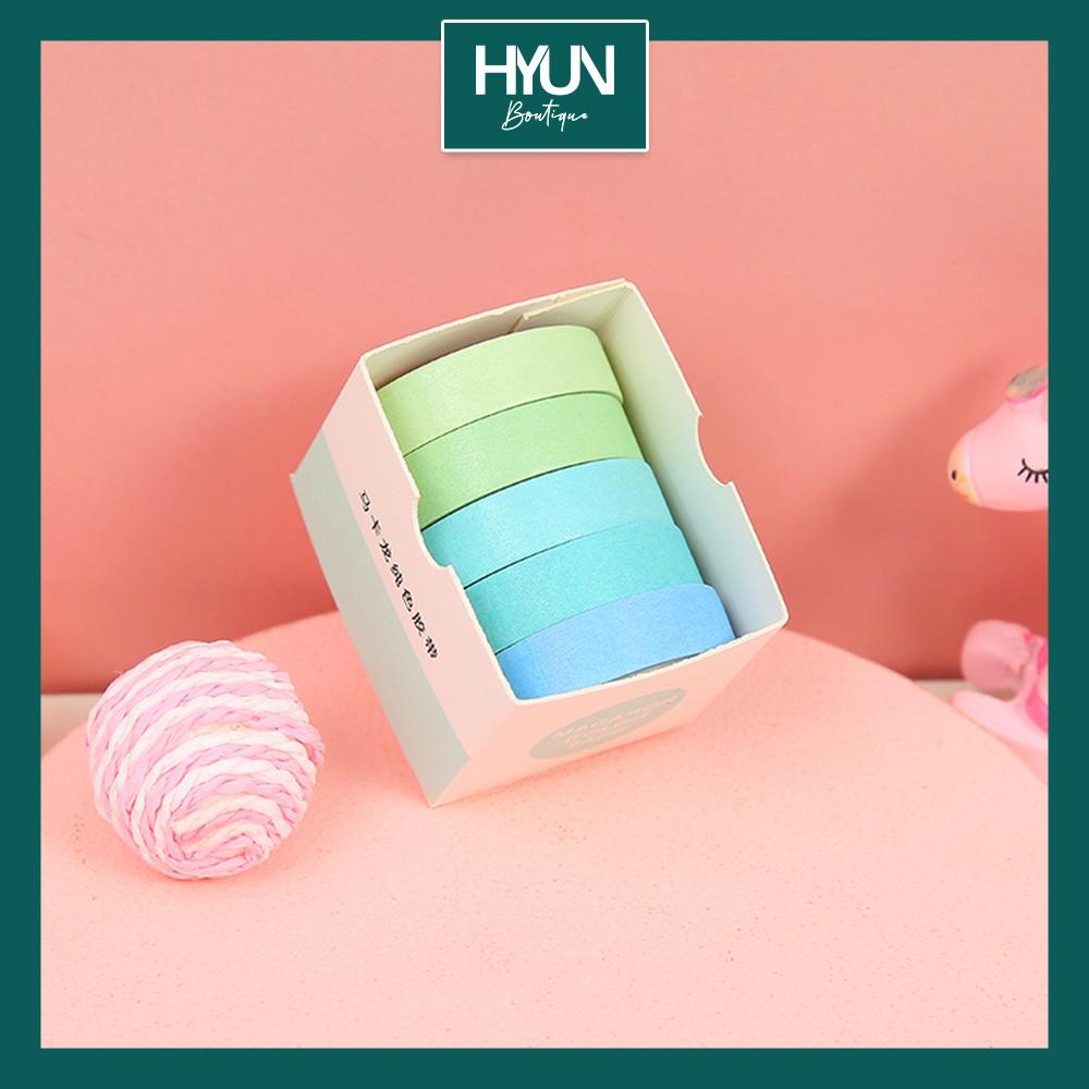 Set 5 cuộn Washi tape pastel dễ thương