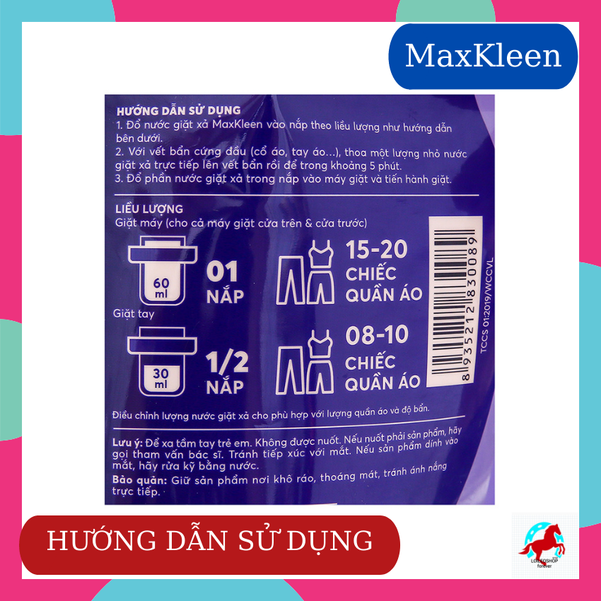 Nước Giặt Xả MAXKEEL Hương Nước Hoa Huyền Diệu(3.8kg)- LOILEOSHOP BC 29- Công nghệ Ultra Kép kết hợp 2 sức mạnh giặt &quot; và &quot;xả trong 1 nắp giặt đánh bay vết bẩn, diệt khuẩn, quần áo sạch sáng, mềm vải, hương thơm ngát dài lâu