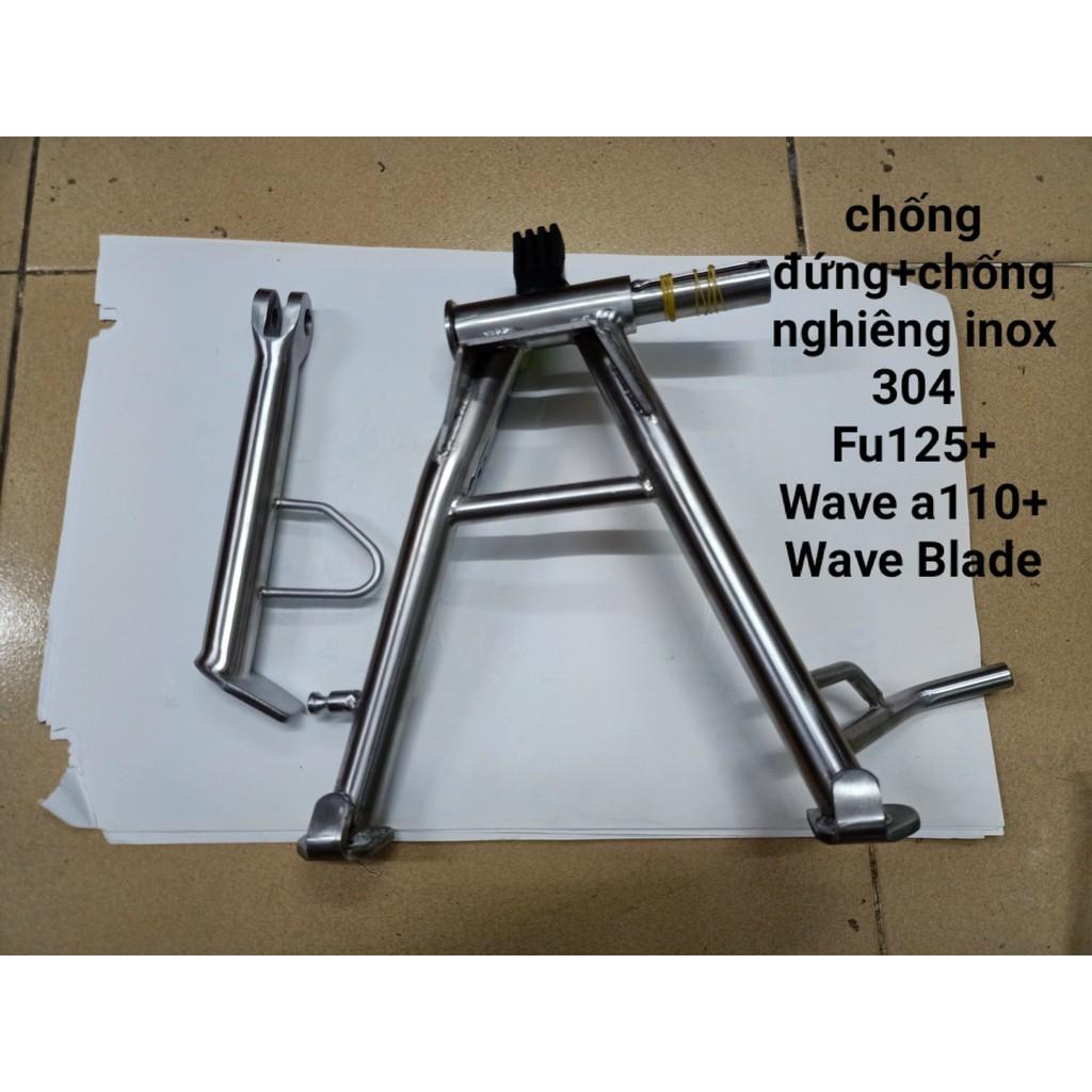 BỘ CHỐNG ĐỨNG + CHỐNG NGHIÊNG INOX 304 dành cho xe WAVE ALPHA 2017 - 2021 - BLADE - FUTURE 125