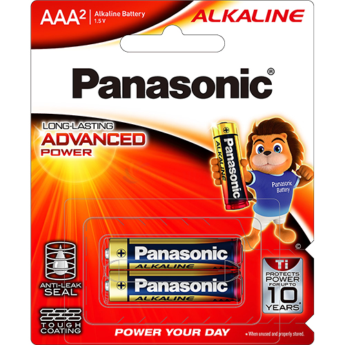 Vỉ Pin kiềm Panasonic Alkaline AAA LR03T (2 viên/4 viên/10 viên) - Hàng chính hãng