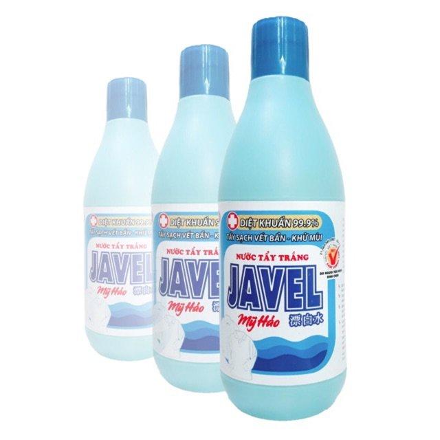 Nước Tẩy JAVEL quần áo trắng sạch như mới, Chai 500ml