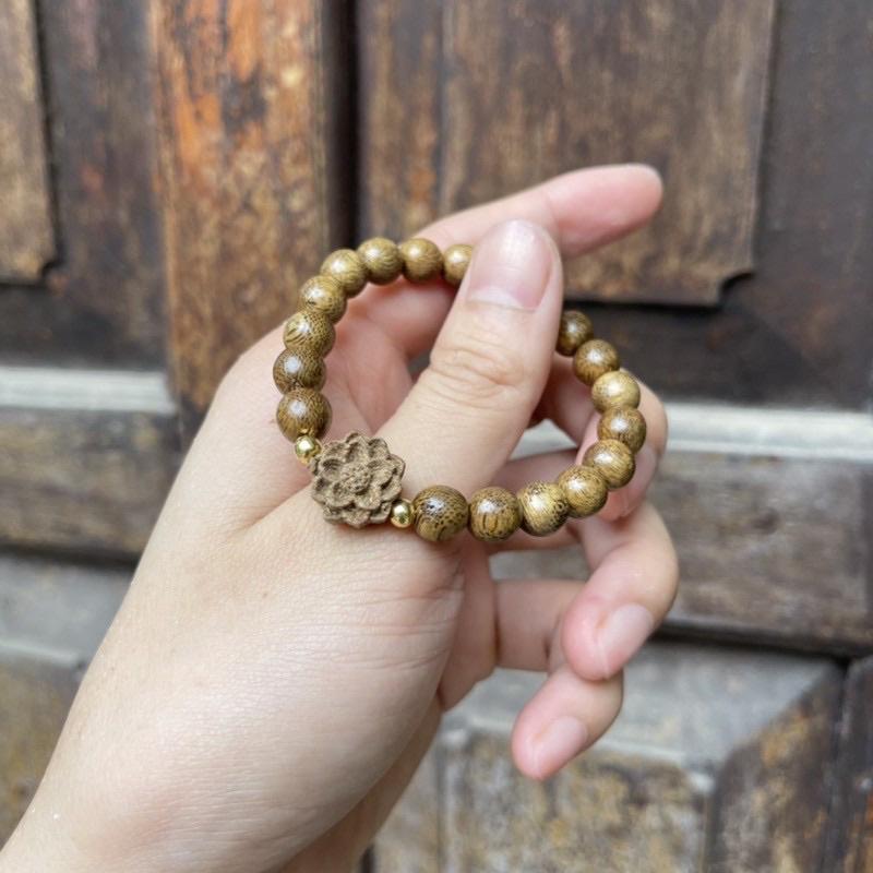 Vòng trầm tốc đơn mix sen