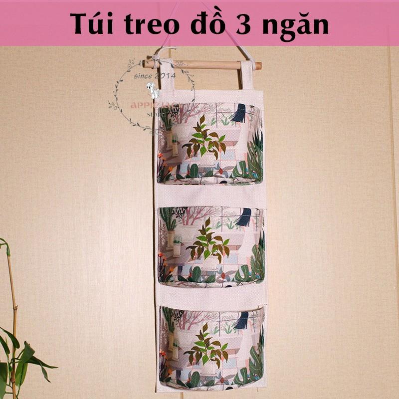 Túi treo đồ 3 ngăn chống thấm nước có họa tiết độc đáo mang phong cách vintage dễ thương