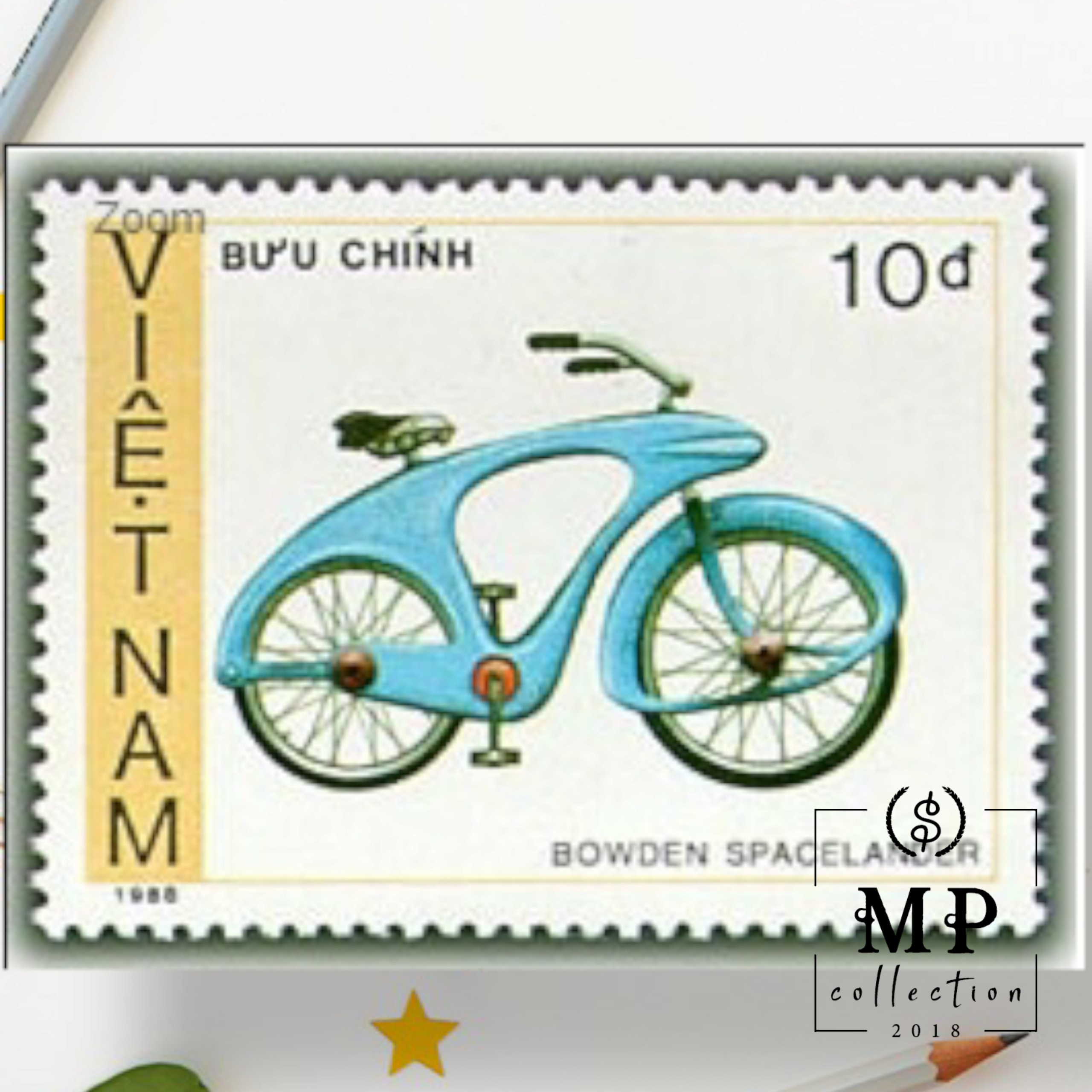 Tem sưu tập MS 566 Tem CTO Việt Nam Xe đạp 1989