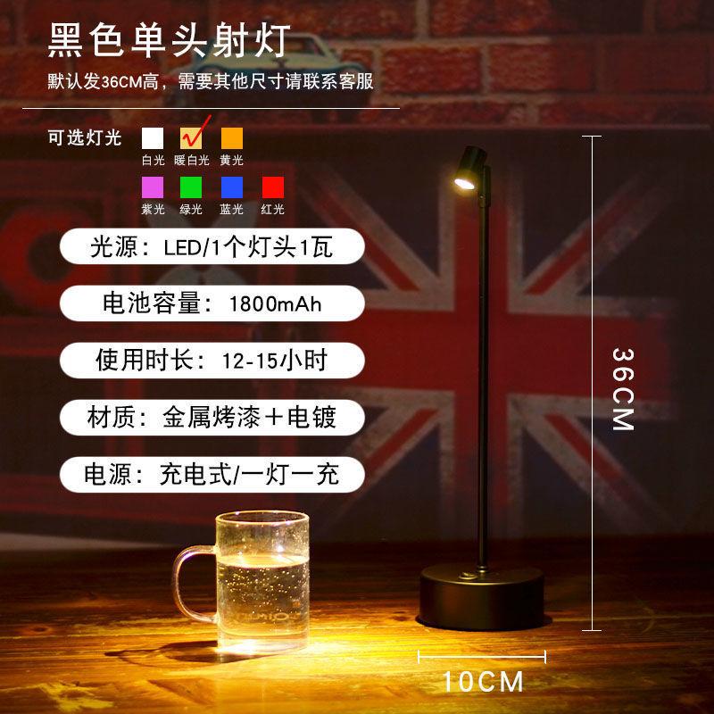 Phong cách mới nhất đèn LED có thể sạc lại đèn bàn dạng thanh cao cực đèn hai đầu nhà hàng để bàn bàn ăn rõ ràng thanh đèn bàn bầu không khí đèn đèn ban đêm nhỏ