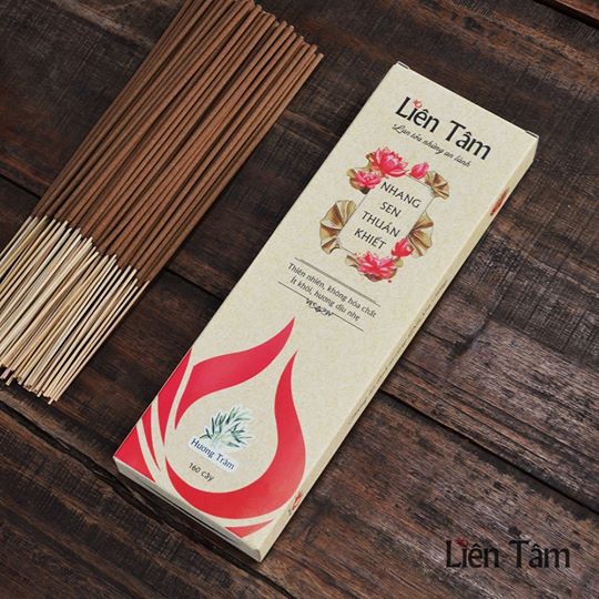 Combo 3 Hộp Nhang Liên Tâm 20.5cm Cho Chung Cư 100% Thiên Nhiên - 160 cây/hộp - An toàn cho mắt, phổi