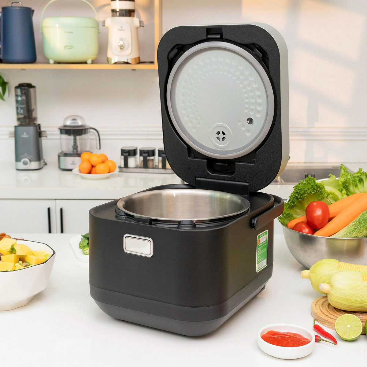 Nồi cơm điện tử cao tần Kalpen R14 dung tích 1.8L lòng nồi Inox 304 chuẩn Đức - Hàng chính hãng