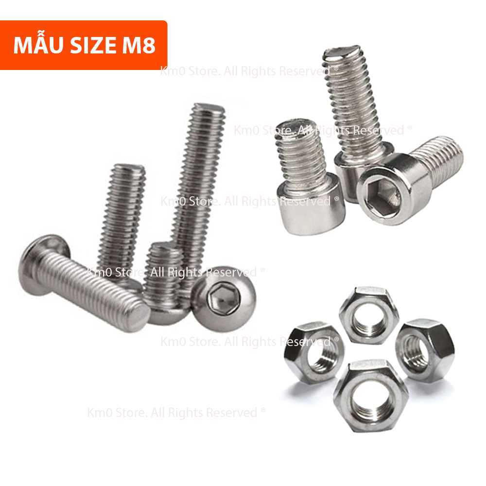 Ốc INOX &quot;Size M8 - 8 LY&quot; Nhiều Kích Thước H9019