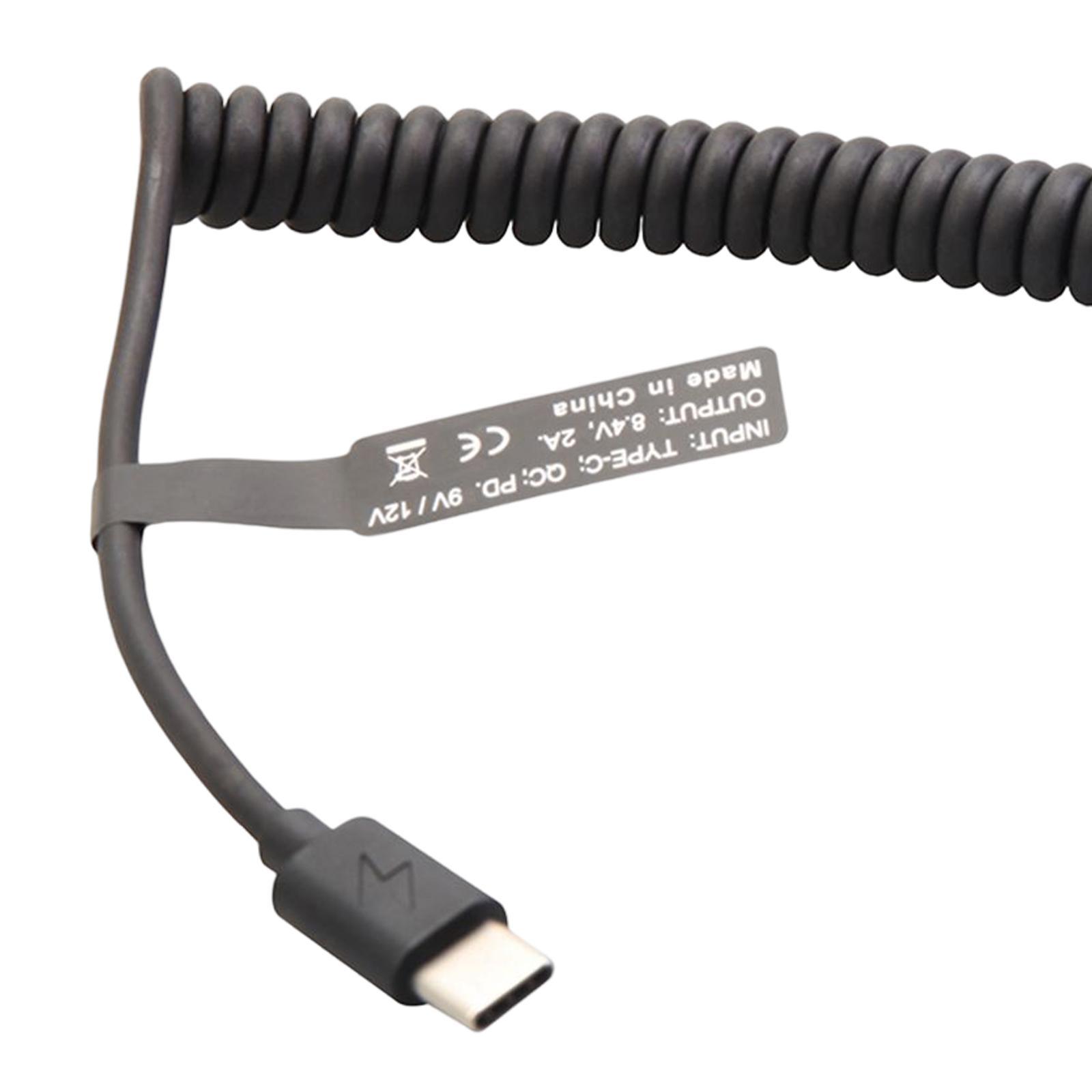 Dummy Battery Adapter Spring Cable, Type C/Usb-C to LP E6 for R R5 R6 90D 5D Mark II III IV