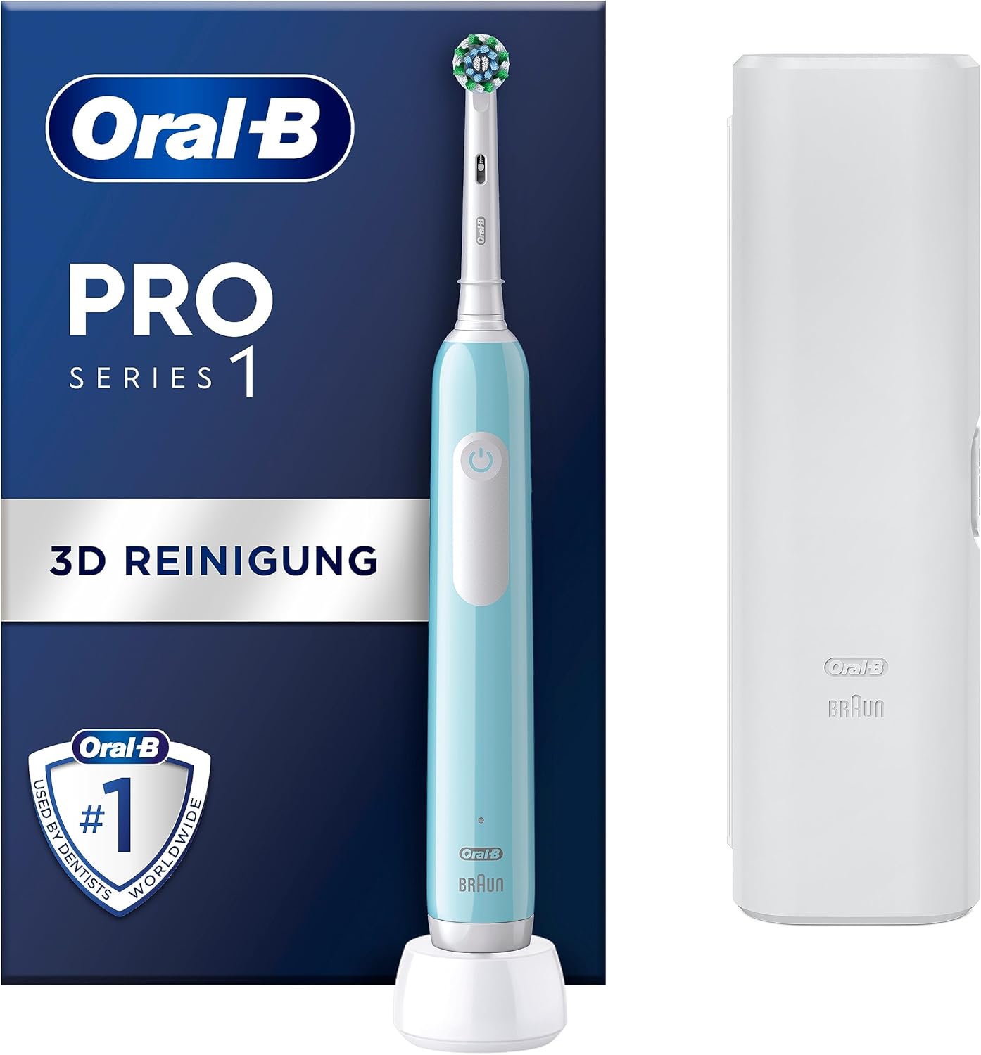 Bàn chải đánh răng điện Braun Oral-B Pro Series 1 màu xanh Hàng chính hãng