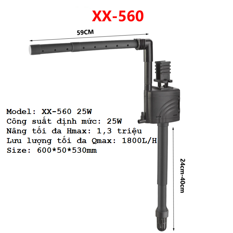 Máy Bơm Chìm Hồ Cá Thác Nước Circulating Water Pump 25W