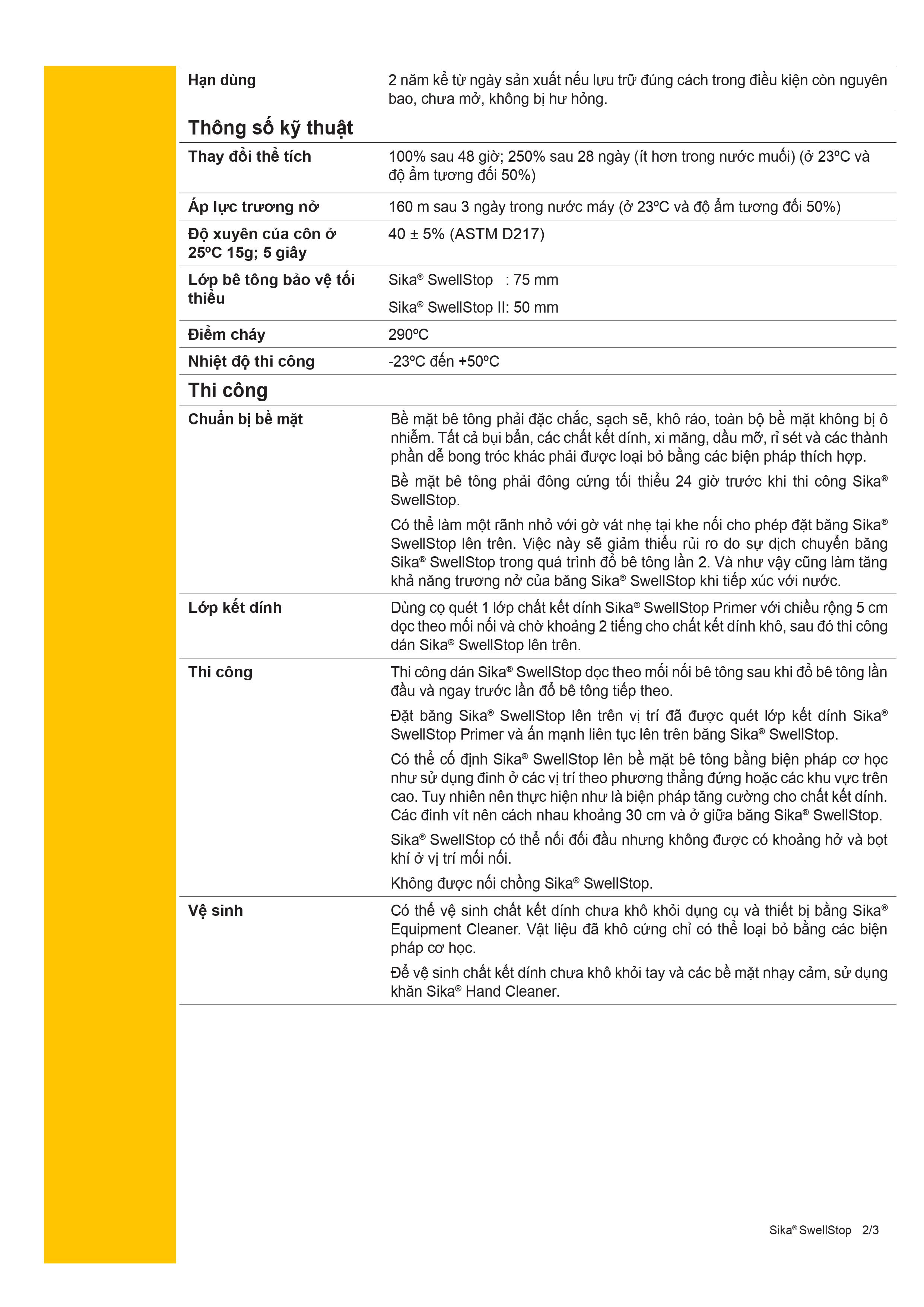 Thanh trương nở quấn cổ ống, chống thấm mạch ngừng - Sika Swelltop 2