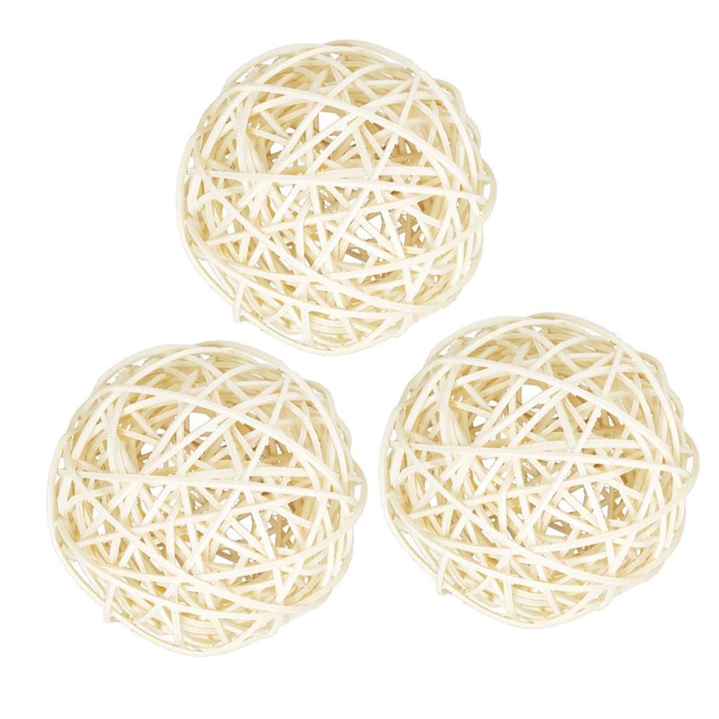 Set 3 Quả Cầu Mây Tự Nhiên Dùng Trang Trí Thủ Công Đa Năng