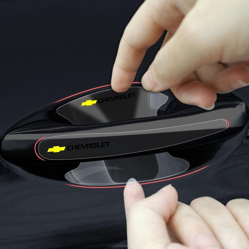 Set 8 Miếng Dán Bảo Vệ Tay Nắm Cửa Xe Hơi Chevrolet Cruze Cruze Spark Aveo Captiva Trailblazer Colorado