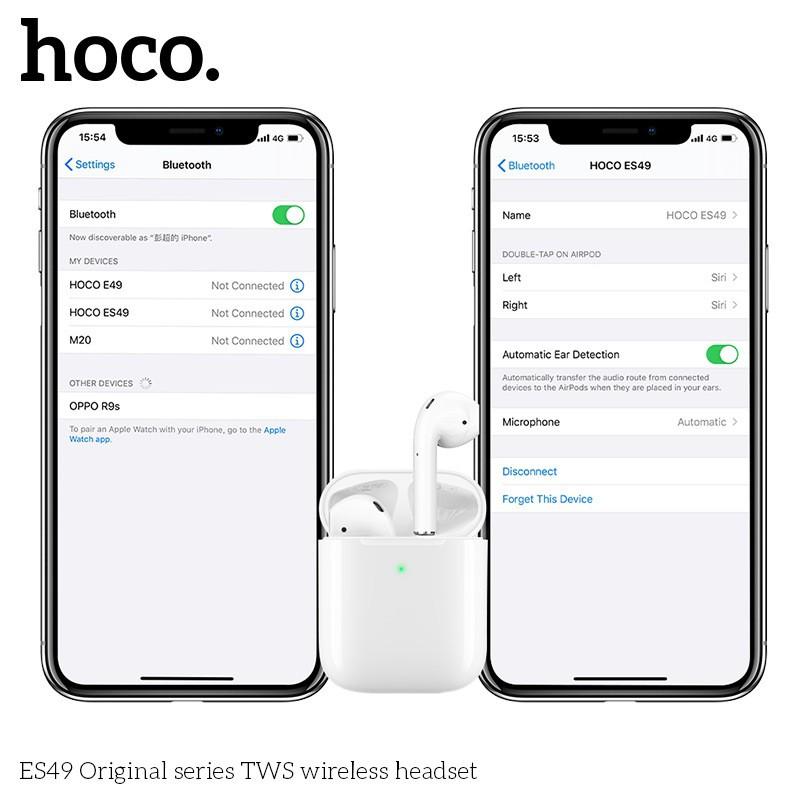 Tai nghe bluetooth TWS Hoco ES49 Original series V5.0 (Trắng) - HÀNG CHÍNH HÃNG