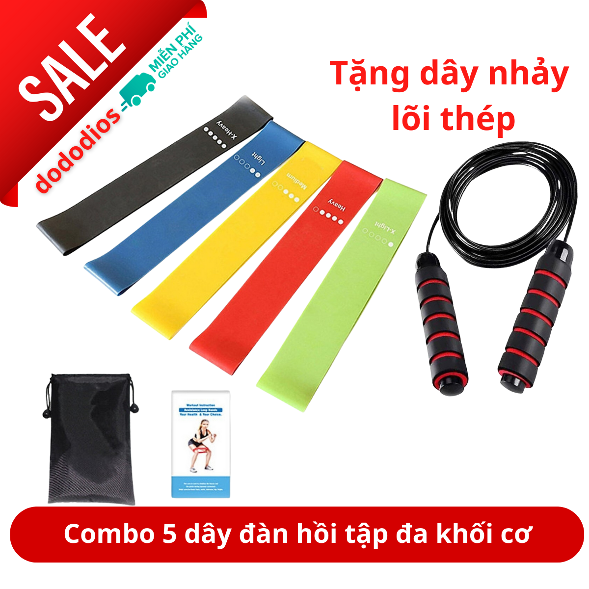 Combo gậy bẻ lò xo tập cơ tay gym + kìm bóp tập cơ tay 100kg PRO - TẶNG 1 DÂY NHẢY LÕI THÉP - Chính Hãng dododios