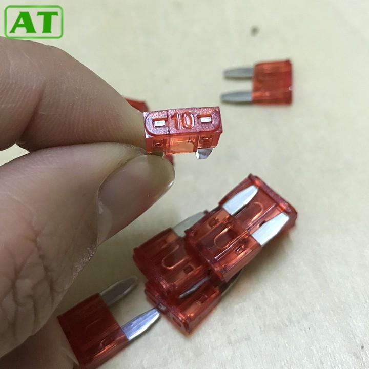 Hộp 200 Cầu Chì Ô Tô Xe Hơi 10A Chân Nhỏ