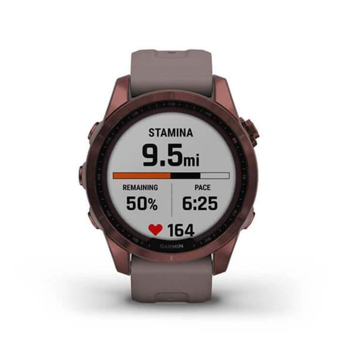 Đồng Hồ Thông Minh Garmin Fenix 7S Sapphire Solar - Dark Bronze Titanium with Shale Gray Band - Hàng Chính Hãng