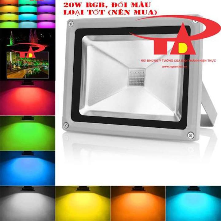 Đèn pha led 20w - Pha led 20w đổi màu
