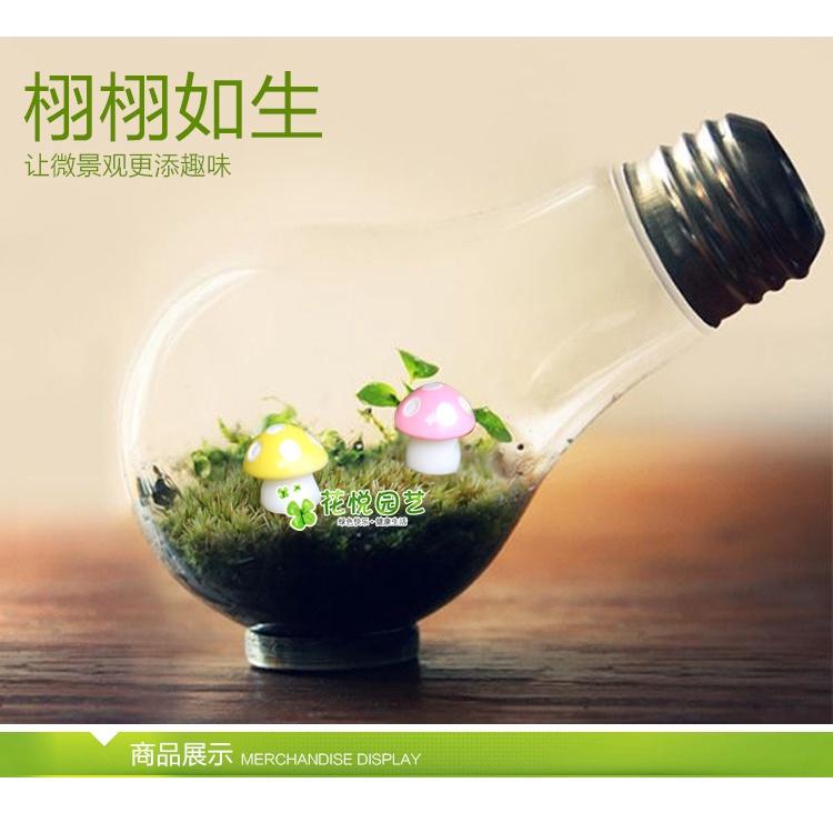 Phụ kiện set 5 nấm màu 1 cm làm tiểu cảnh, charm slime, decor mô hình, đồ handmade