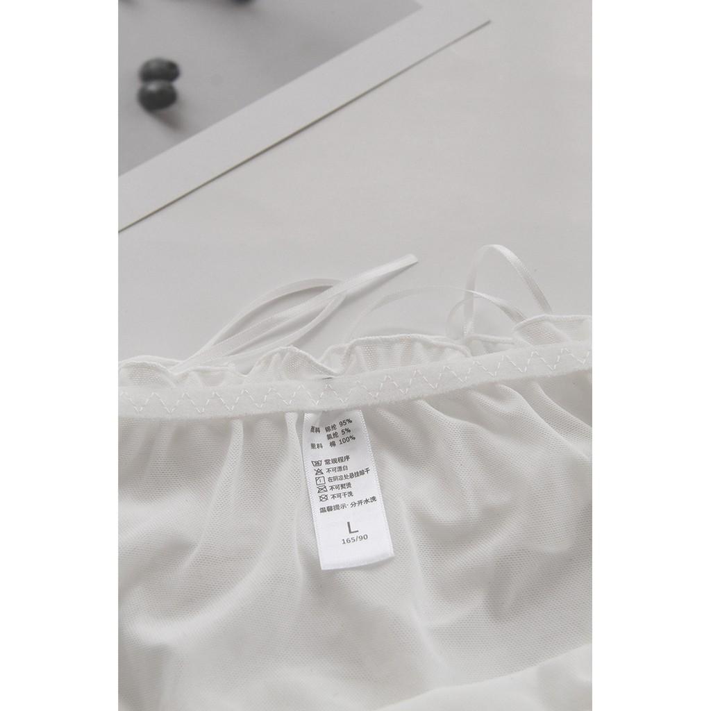 Quần lót ren mỏng phối nơ dây nhún nữ tính sexy gợi cảm S058 Sherry Store