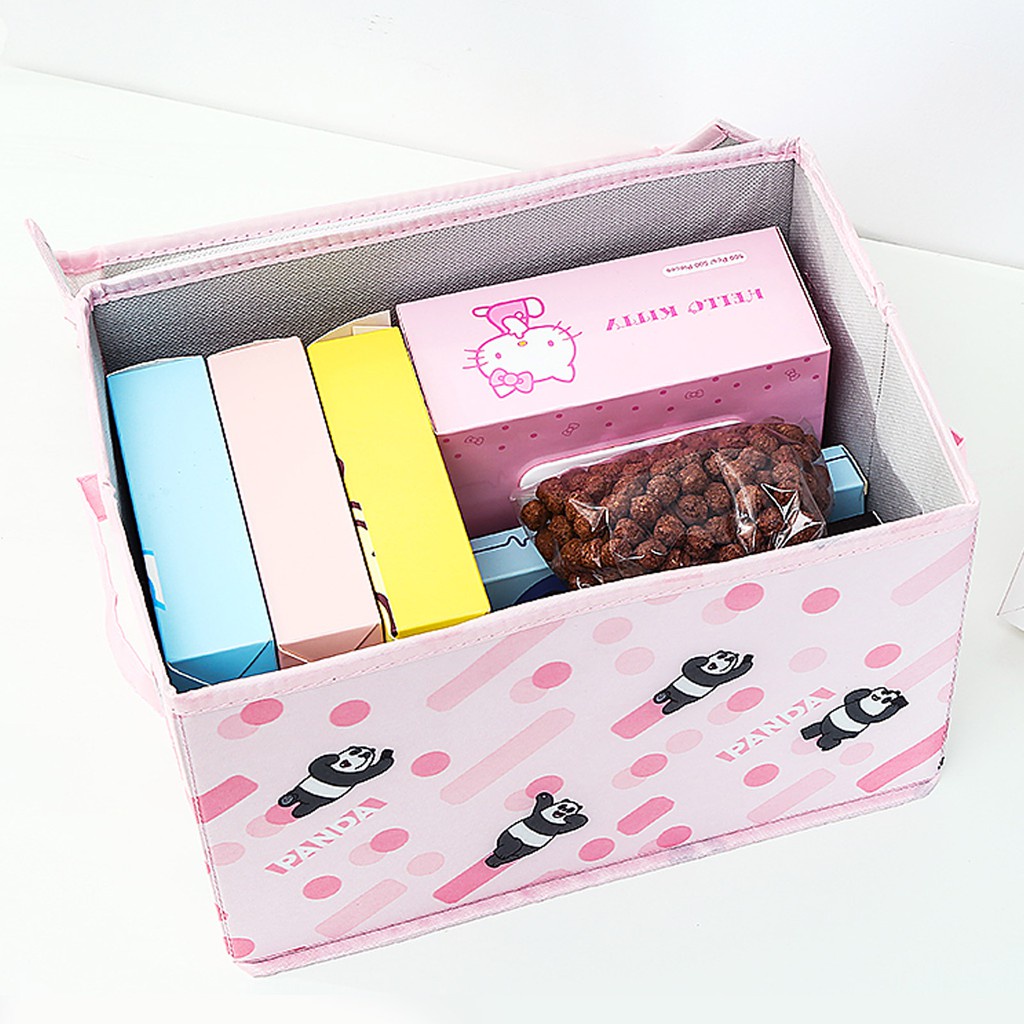 Thùng đựng đồ kèm nắp đậy tiện lợi Miniso x  We Bare Bears