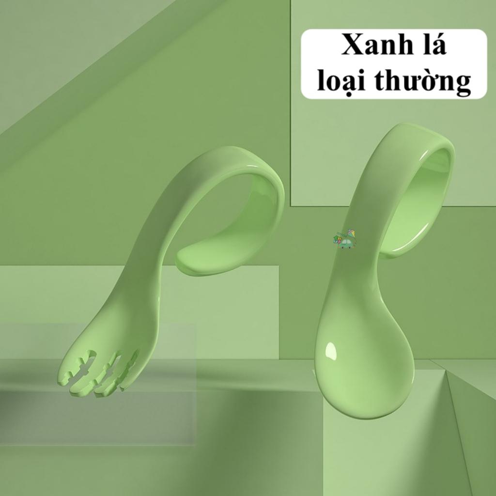 Bộ thìa nĩa tập xúc, bộ muỗng nĩa tập xúc báo nóng đổi màu cho bé tập ăn MISUTA , bộ thìa nĩa báo nóng