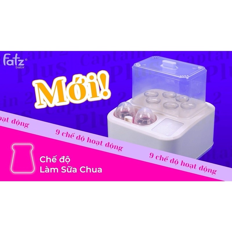 MÁY TIỆT TRÙNG SẤY KHÔ NẤU CHÁO THÔNG MINH TÍCH HỢP MÁY HÂM SỮA FATZBABY CAPTAIN 2 PLUS - FB4316SL