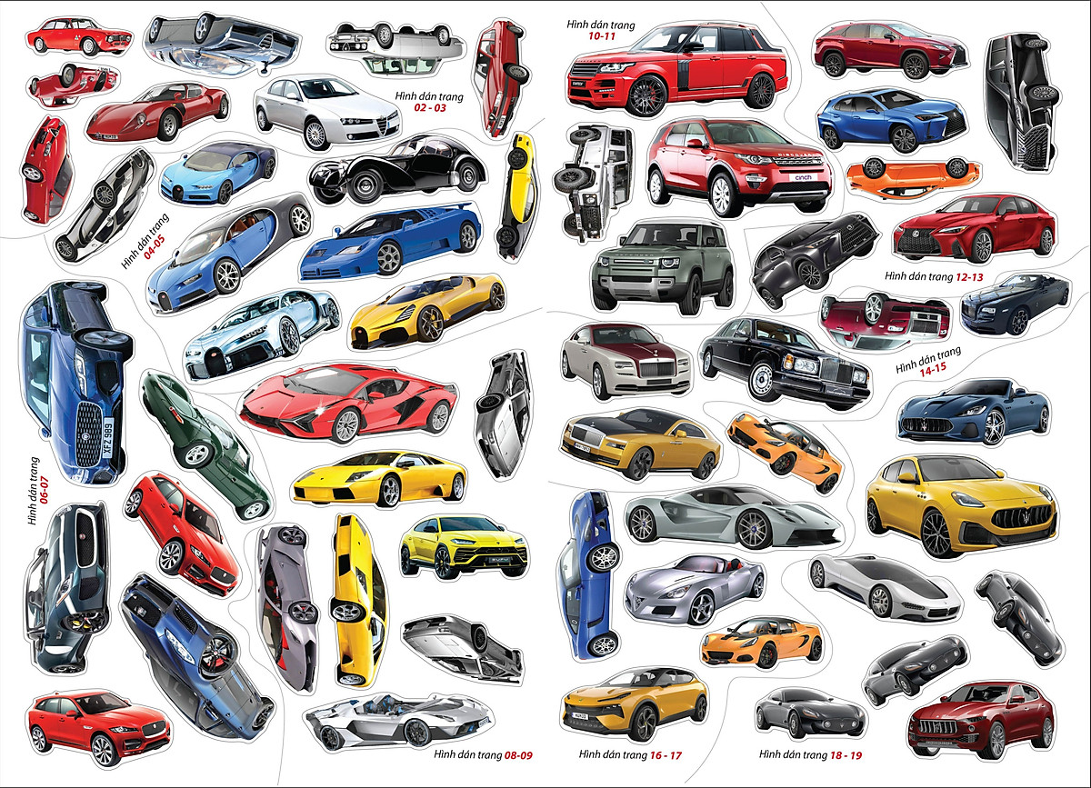 Sách - Bóc Dán Hình Sticker Thông Minh - Cars: Các Hãng Xe Hơi Trên Thế Giới Tập 1-MK